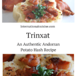 trinxat potato hash with bacon on top