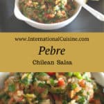 A Chilean bowl of salsa called pebre
