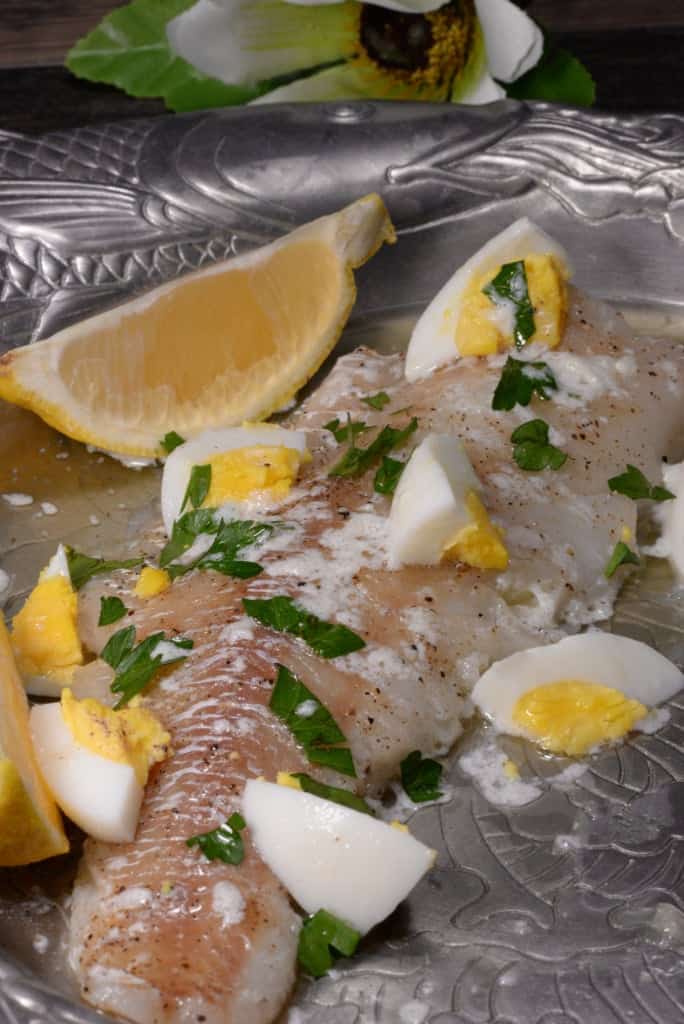 Icelandic cod in egg butter sauce