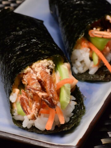 Japanese soft shell crab hand roll