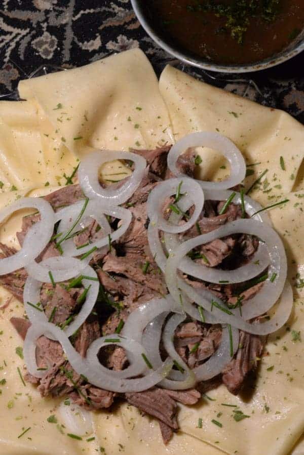 Kazakh Beshbarmak (Boiled meat with noodles)-image