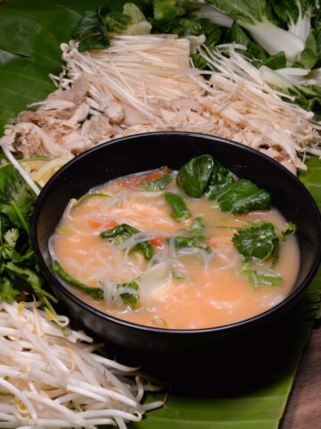 Laotian coconut noodle soup