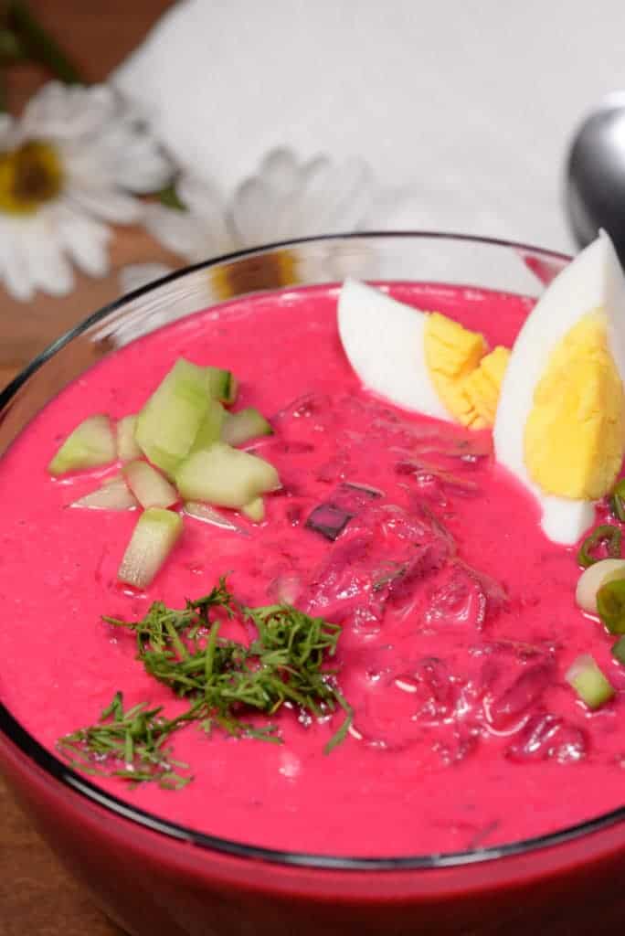 Latvian cold  Beet soup