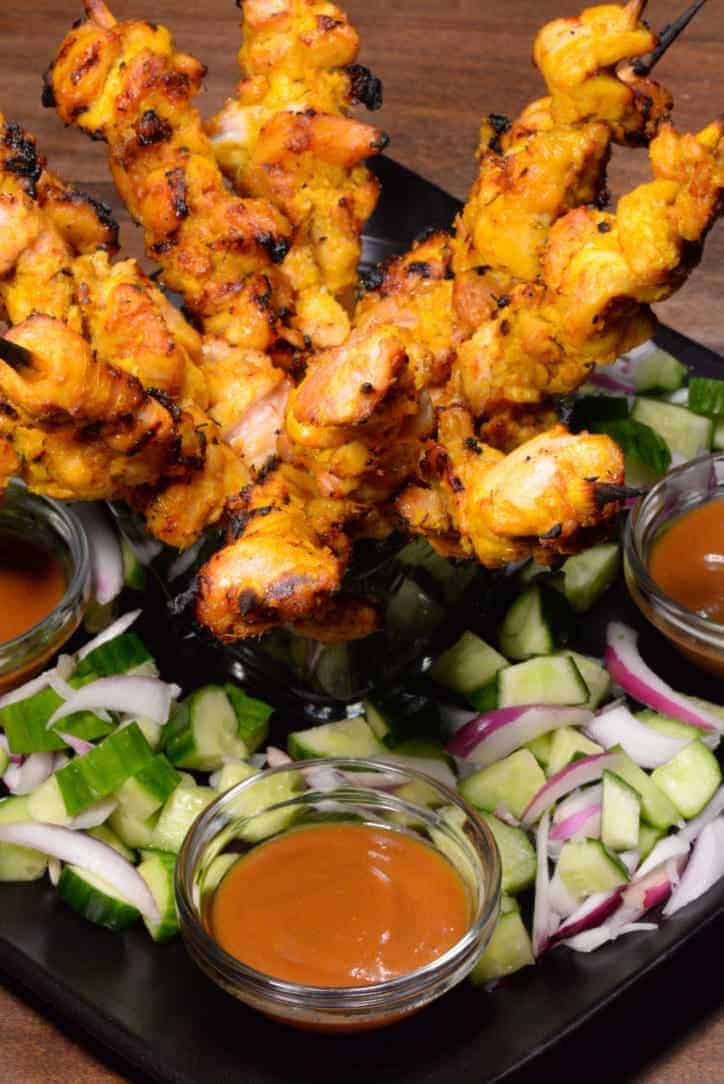 Malaysian Chicken Sate (Satay) International Cuisine